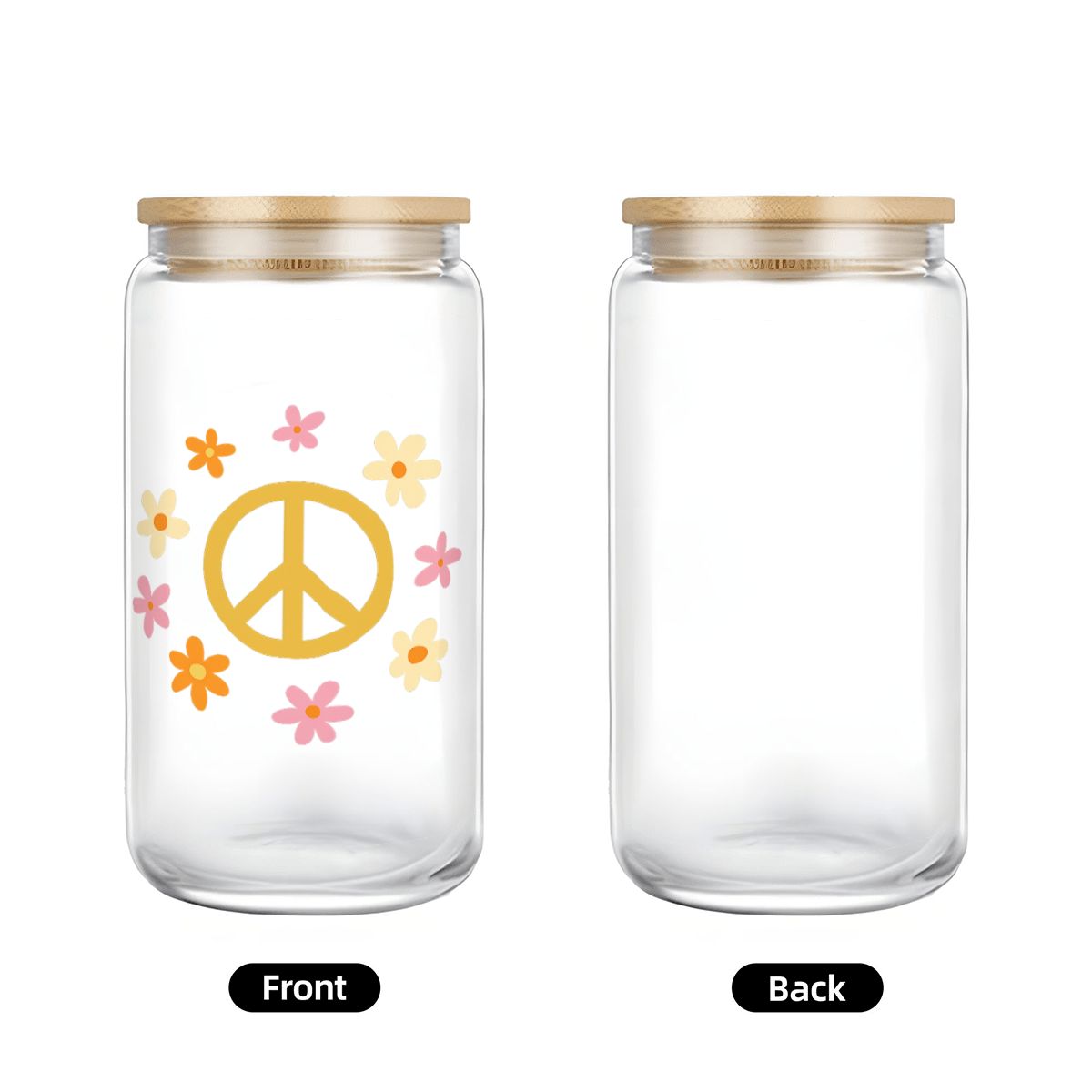 Glass Tumbler with Straw & Bamboo Lid (16oz)m