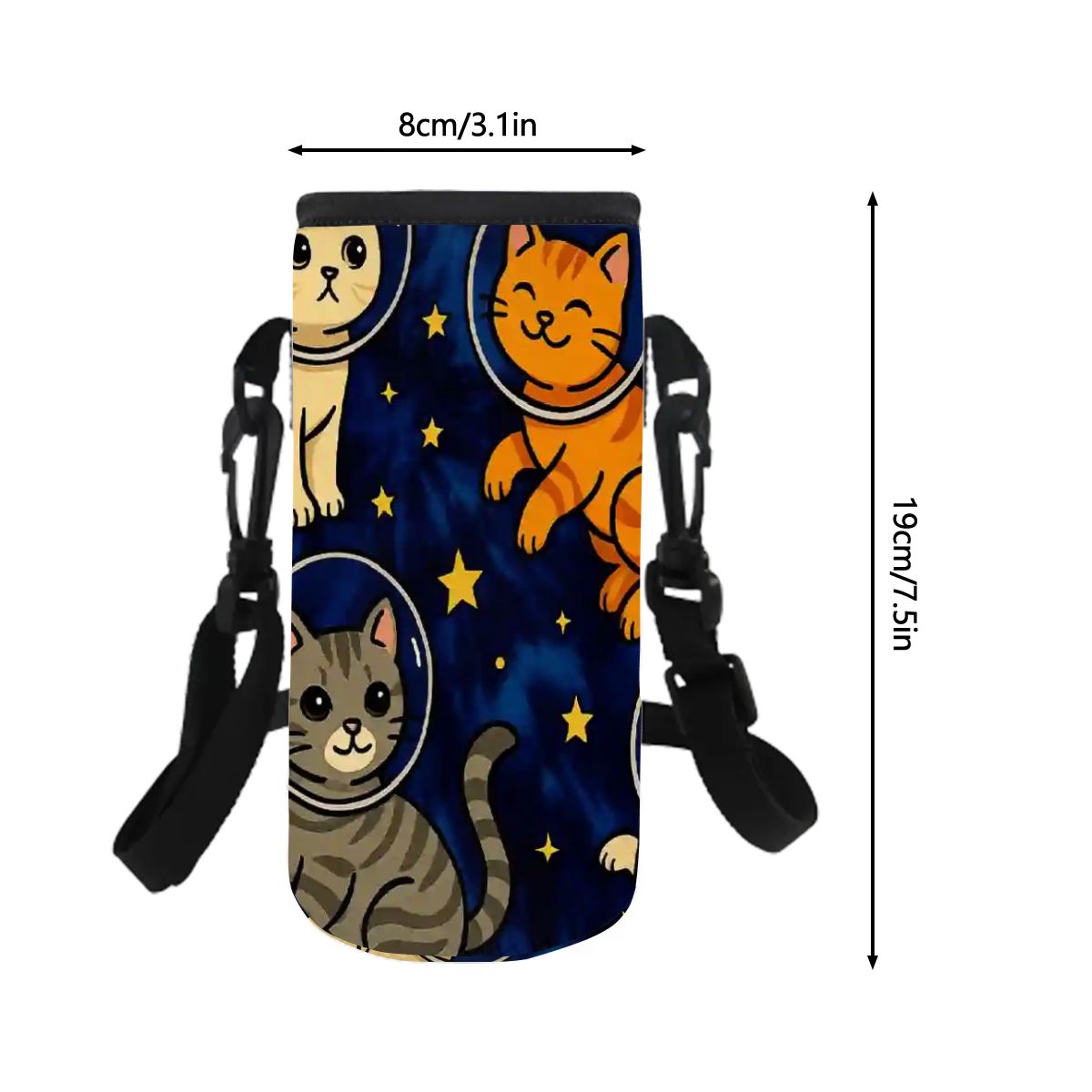 Space Kitty Small Water Bottle Sleeve