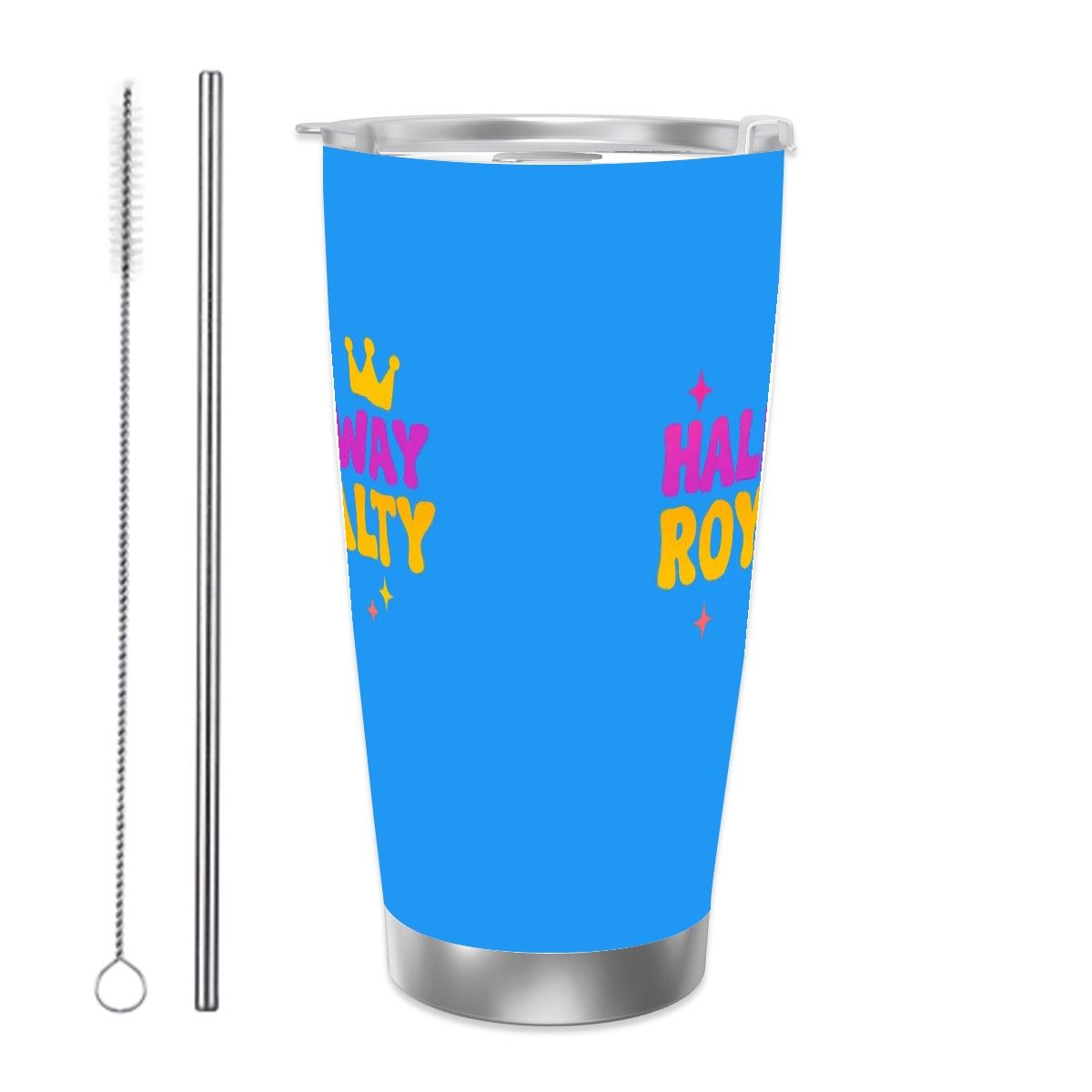 Hallway Royalty Travel Coffee Mug with Single Silver Edge (20oz)