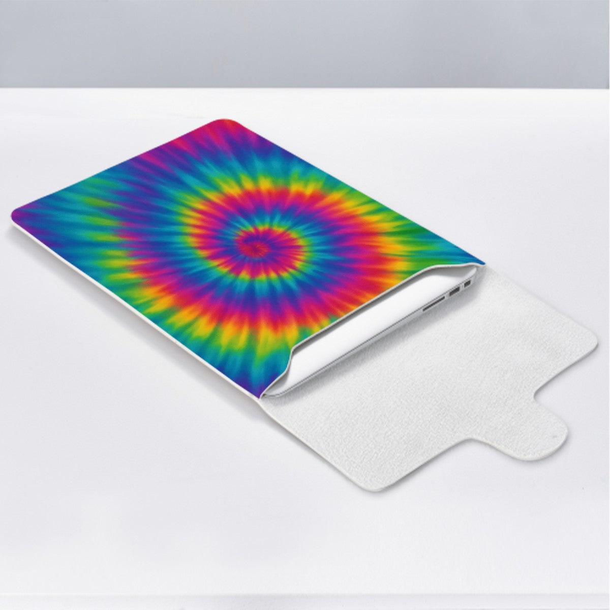 Tie Dye Leather Laptop Case (Vertical)