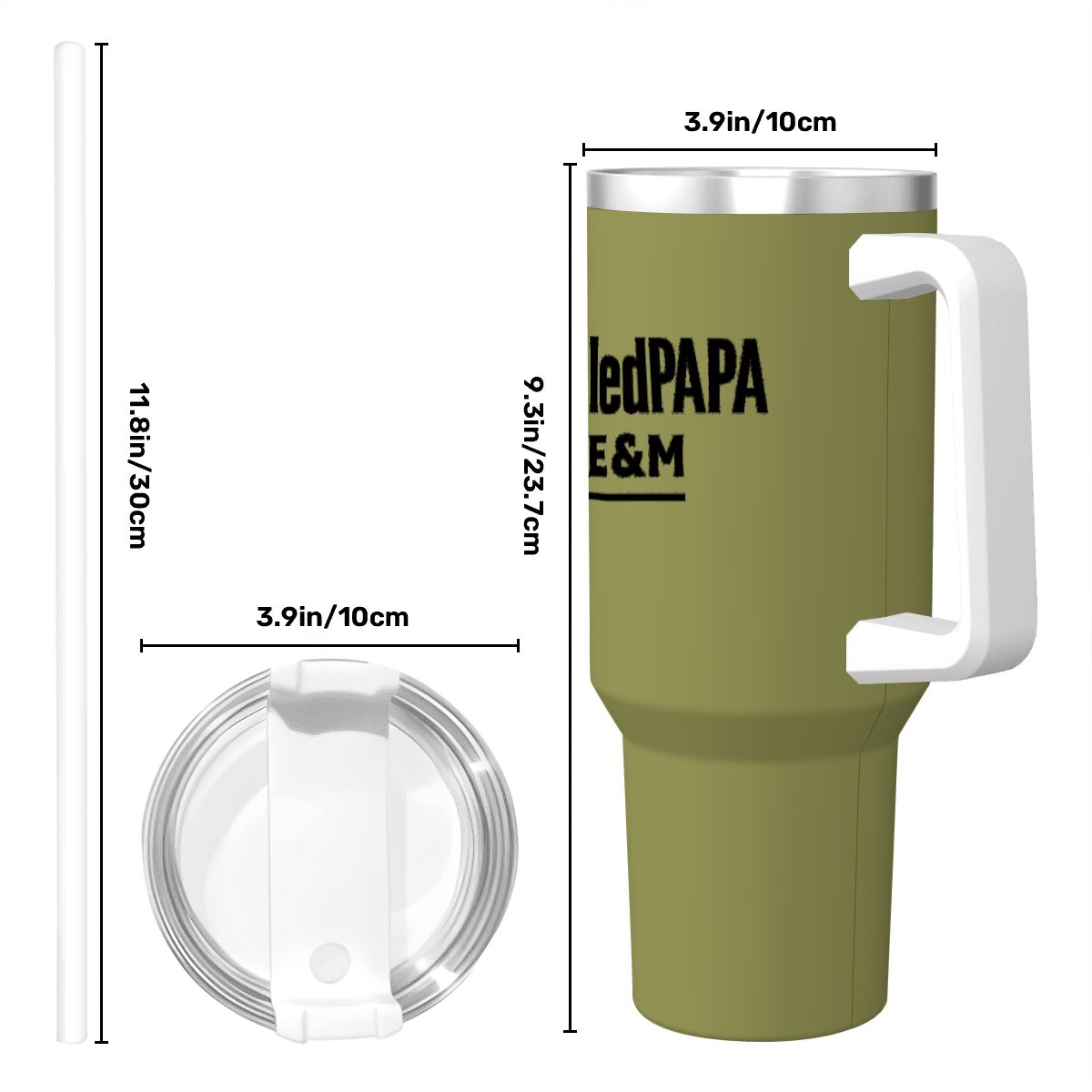Lead Navigator Travel Coffee Mug with Handle and Straw (40oz) (Copy)