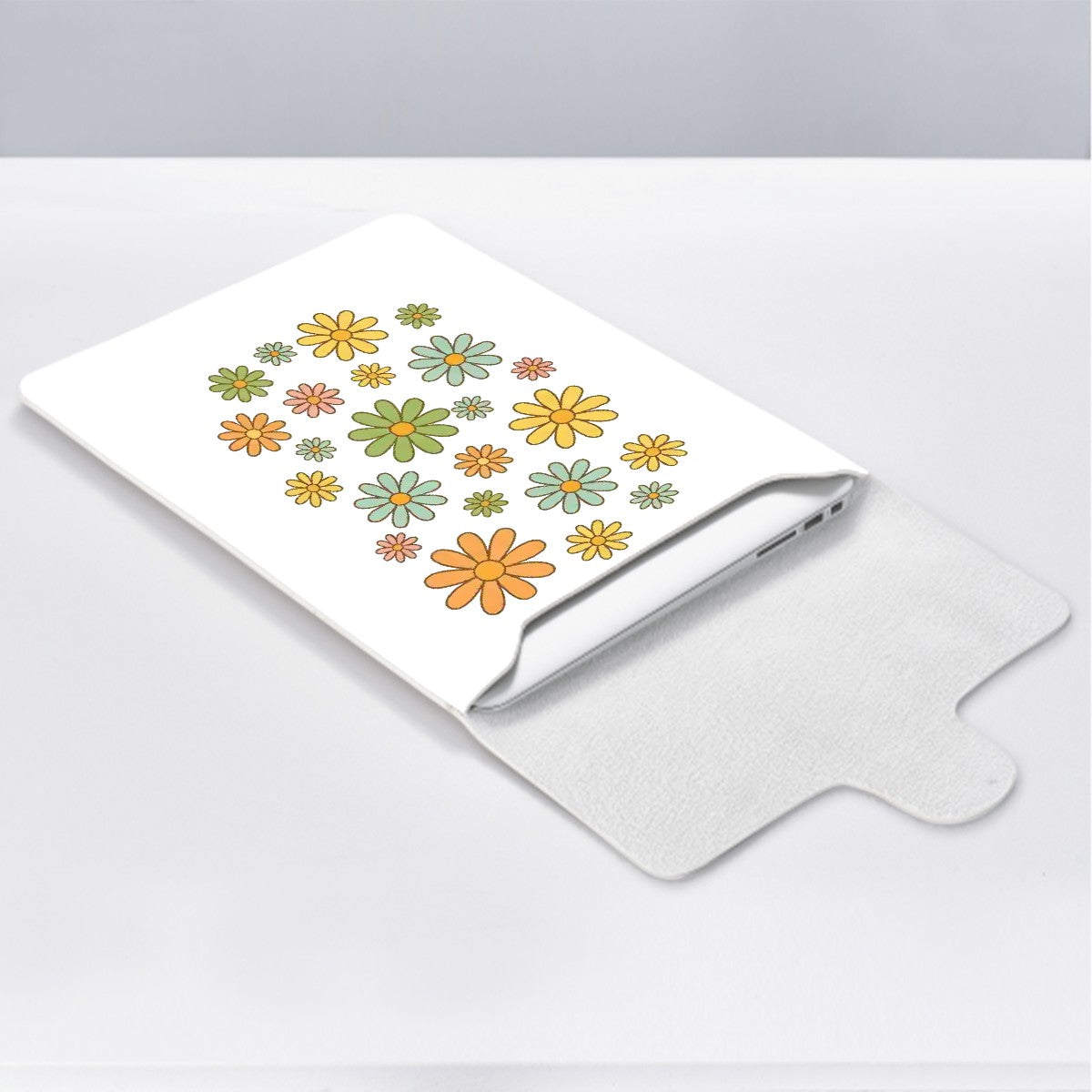 Petal Powered Leather Laptop Case (Vertical)