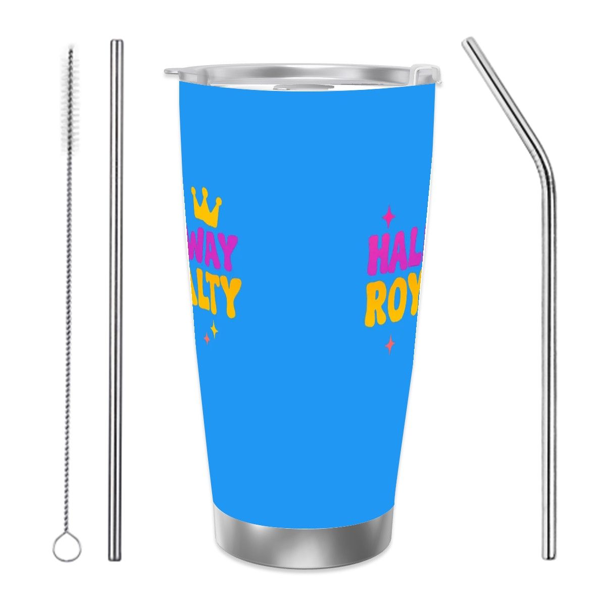 Hallway Royalty Travel Coffee Mug with Single Silver Edge (20oz)