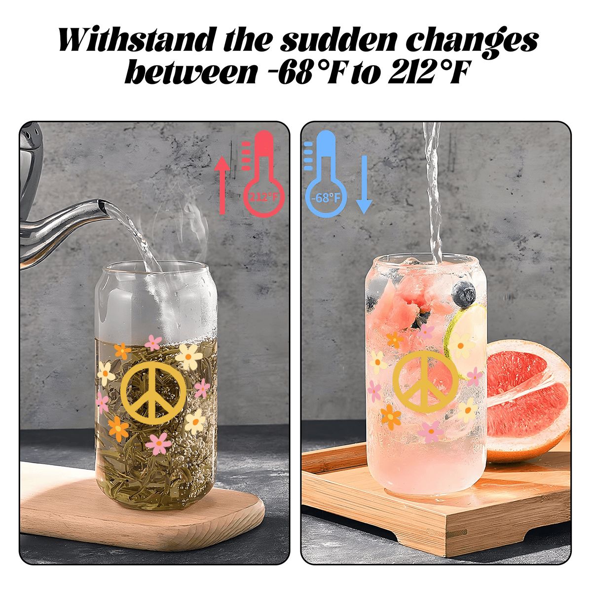 Glass Tumbler with Straw & Bamboo Lid (16oz)m
