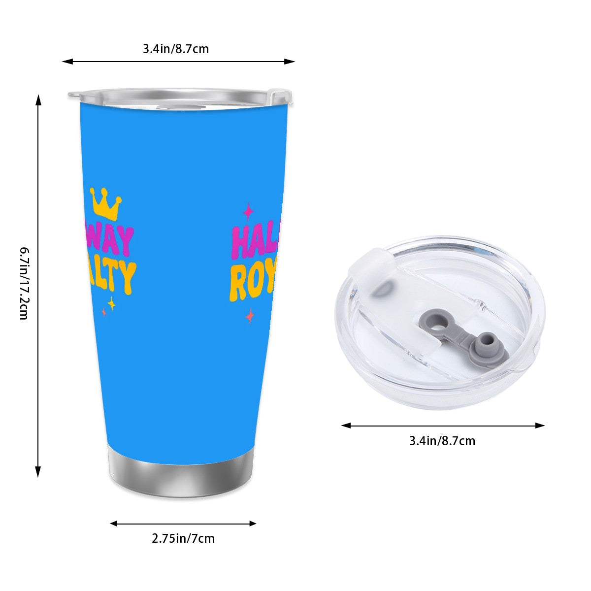Hallway Royalty Travel Coffee Mug with Single Silver Edge (20oz)