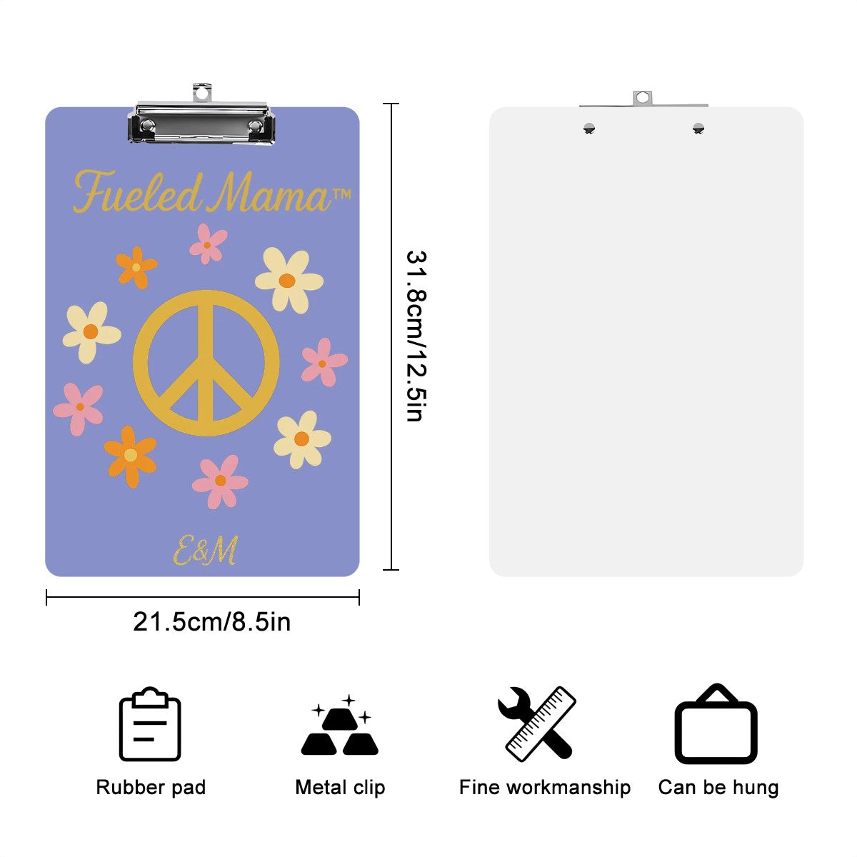 Peace & Petals Acrylic Clipboard