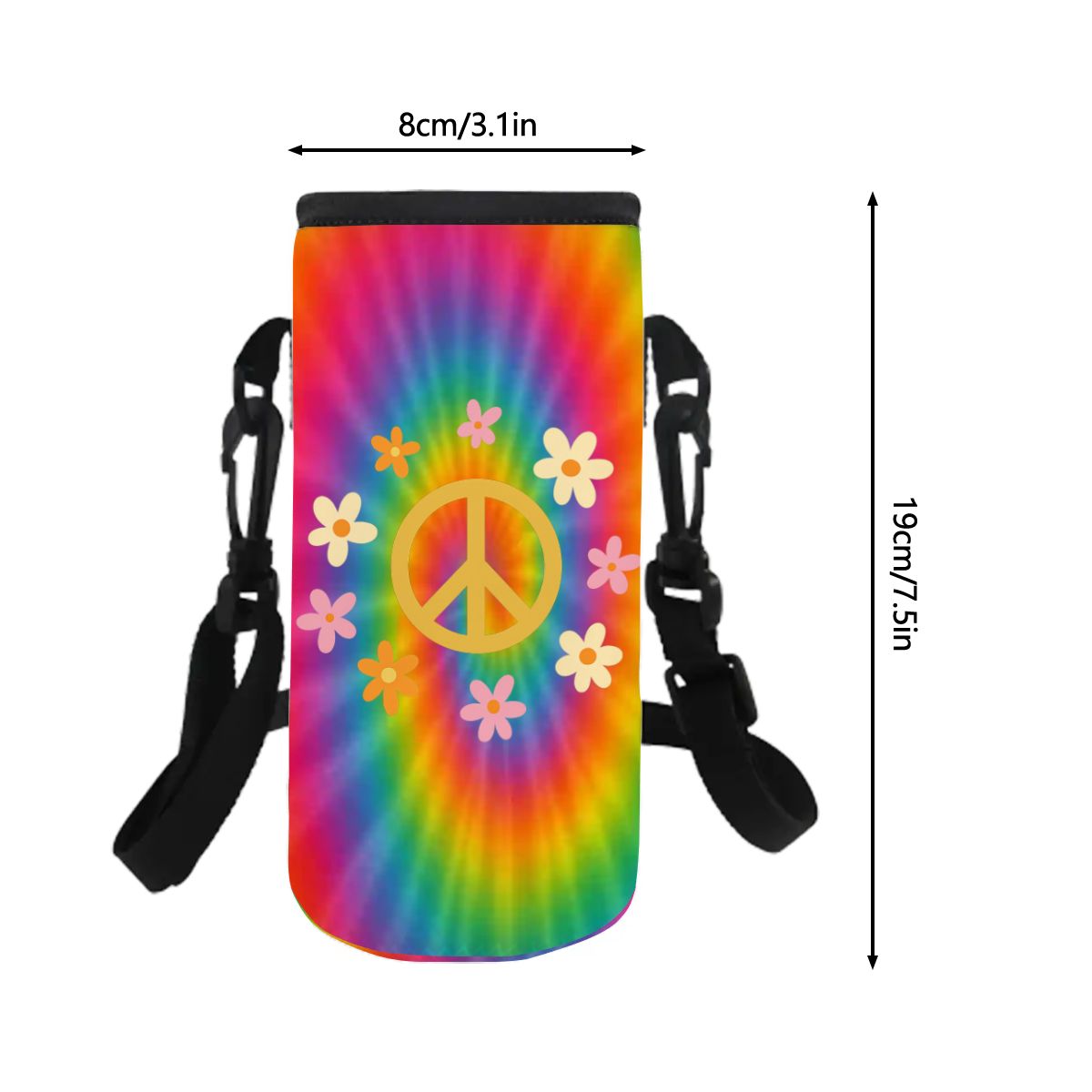 Peace Out Small Water Bottle Sleeve