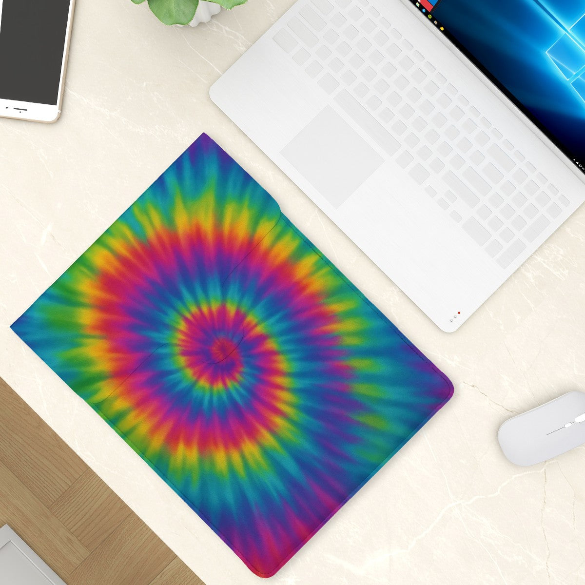 Tie Dye Leather Laptop Case (Vertical)