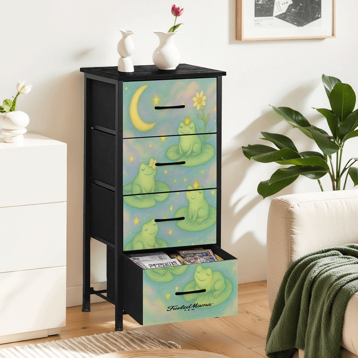 Dreamy Frogs on Lily Pads 4-Drawer Dresser (Copy)