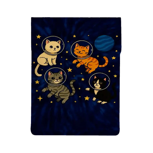 Space Kitty Leather Laptop Case (Vertical)