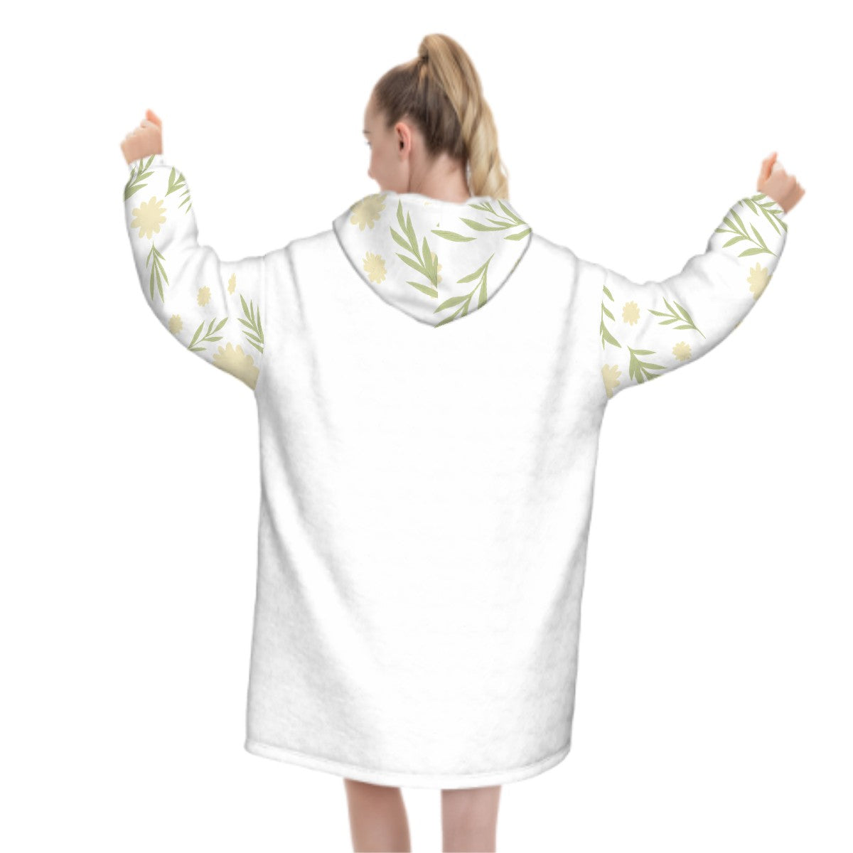 Just Breathe" Oversized Adult Hoodie Blanket – Anti-Pilling Flannel Comfort