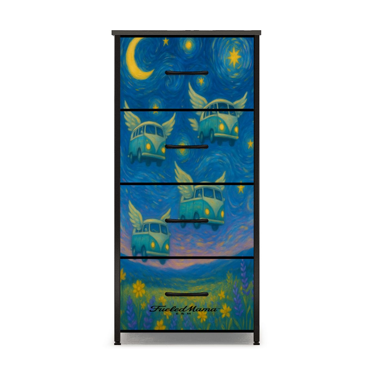 Whimsical Night VW Bus Flight 4-Drawer Dresser (Copy)