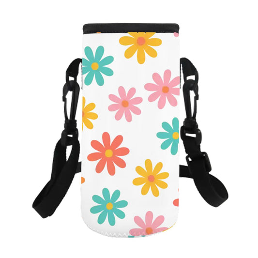 Flower Power Small Water Bottle Sleeve