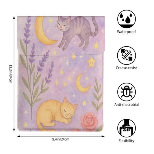 Lavender Dreams Leather Laptop Case (Vertical)