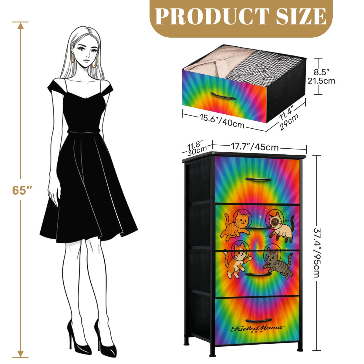 SPace Kitty 4-Drawer Dresser space