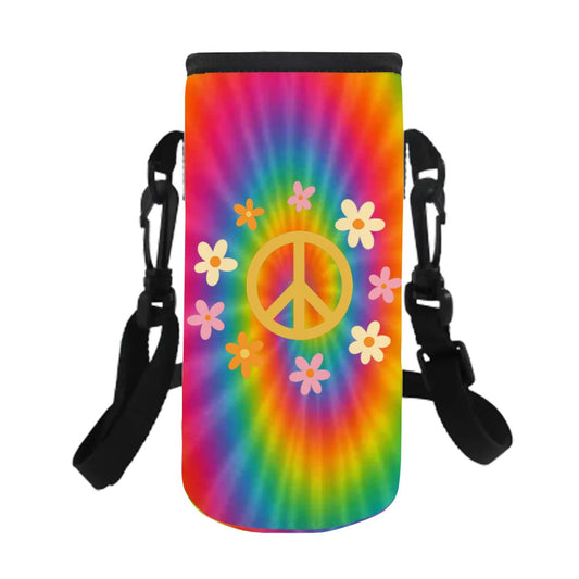 Peace Out Small Water Bottle Sleeve