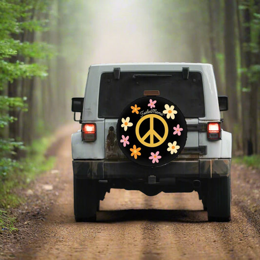 Peace and Petals Thickened Spare Tire Cover (Copy)