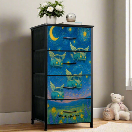 Whimsical Night VW Bus Flight 4-Drawer Dresser (Copy)