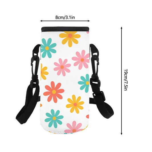 Flower Power Small Water Bottle Sleeve