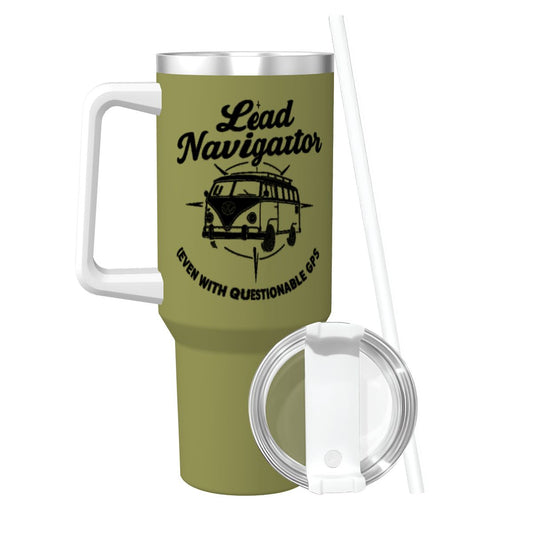 Lead Navigator Travel Coffee Mug with Handle and Straw (40oz) (Copy)